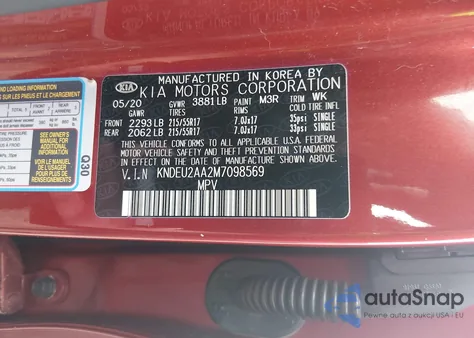 2021 Kia Seltos S из США, поврежденный, VIN KNDEU2AA2M7098569